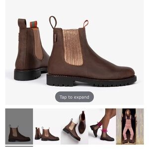 Penelope Chilvers, Oscar Leather Boot - Bitter Chocolate/Rose Gold